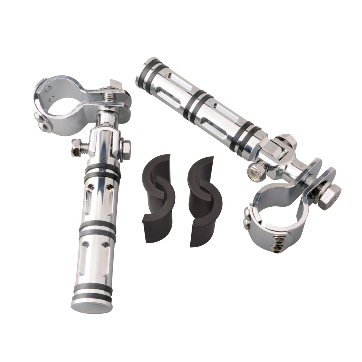 Motorcycle Parts Chrome With bracket Edge Cut Brake Pedal Pad Shift Peg Footpes Footrests For Harley Street XG750 Dyna Softail