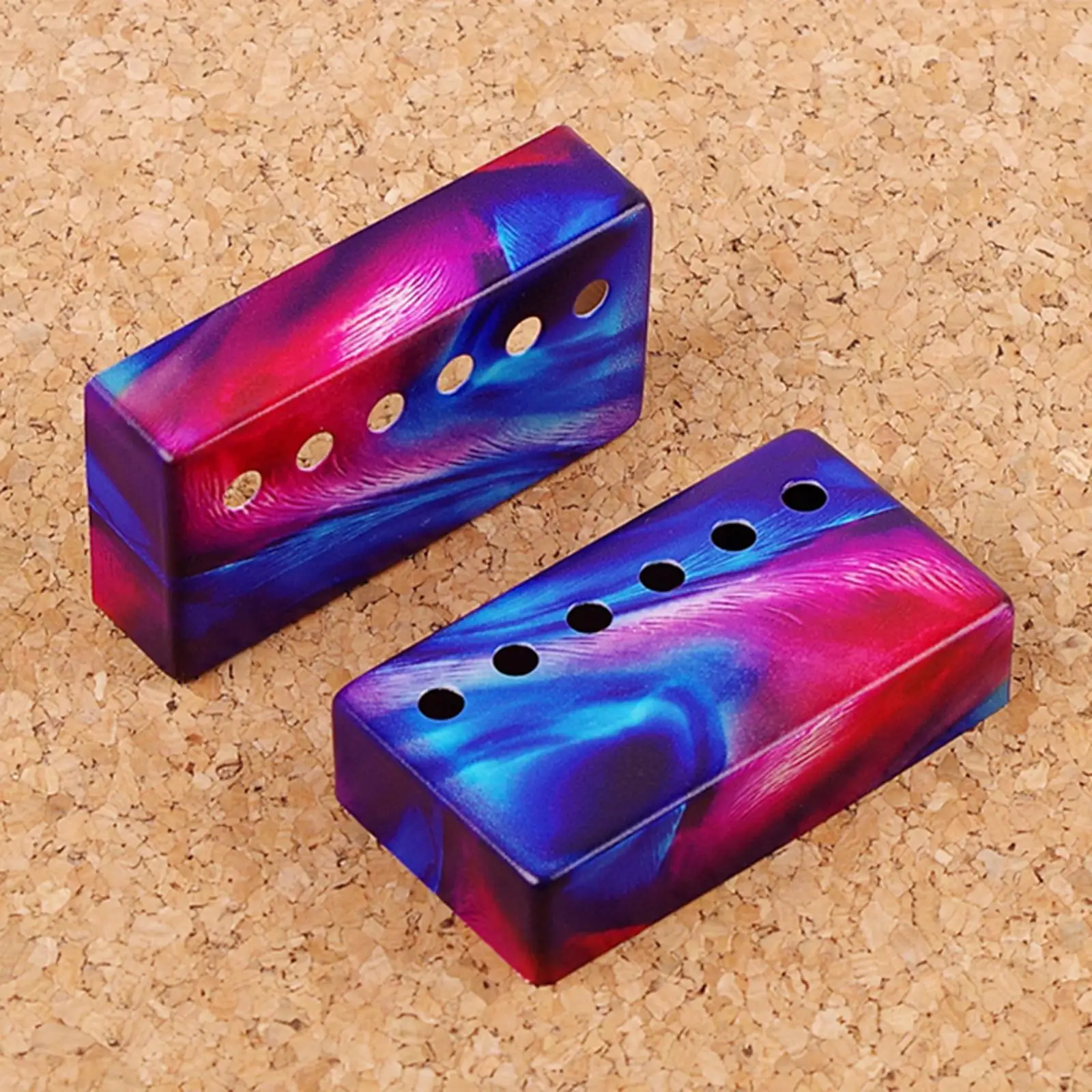 Electric Guitar Pickup Cover Set Copper 6 Hole Humbucker Shell Frame 50 52mm Pole Distance for Neck Bridge Pickup Spare Parts