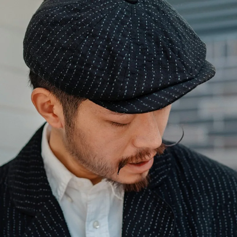 

Amekaji Style Wear Match Newsboy Cap Niche Painter Beret Men and Women