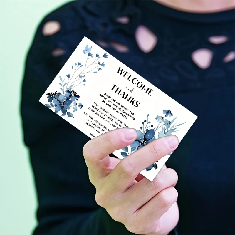 50pcs Blessing Cards, Suitable for Wedding Decoration, Banquet Events, Dining Cards, Thank-you Cards, Event Decoration Cards