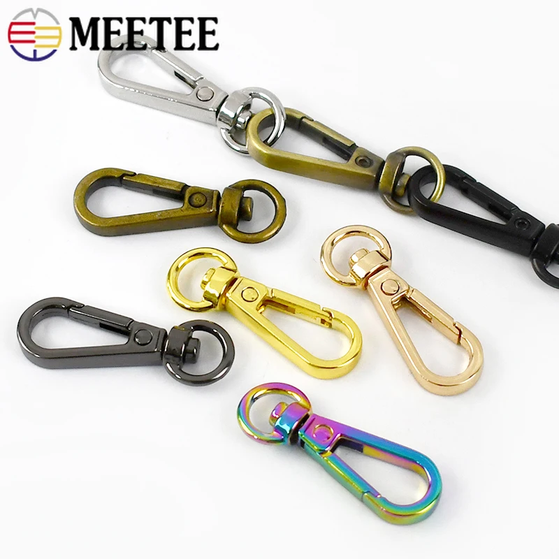 5-50Pcs 8*38mm Metal Bag Strap Buckles Lobster Clasp Swivel Snap Hooks Keychain Trigger Clips Clasps Leather Craft Accessories