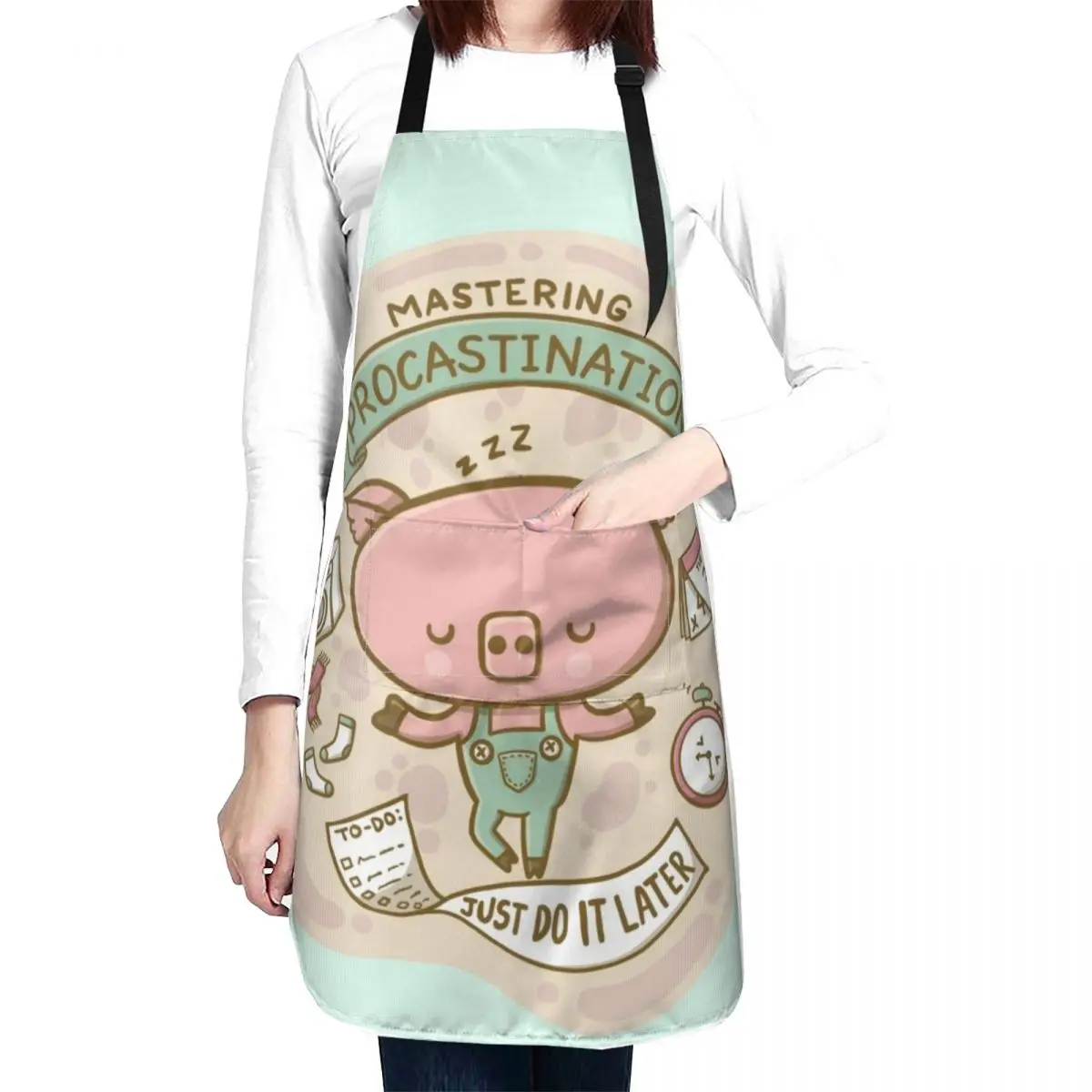 Lazy Pig Apron cleanings Waterproof Kitchen Handle For Women Apron