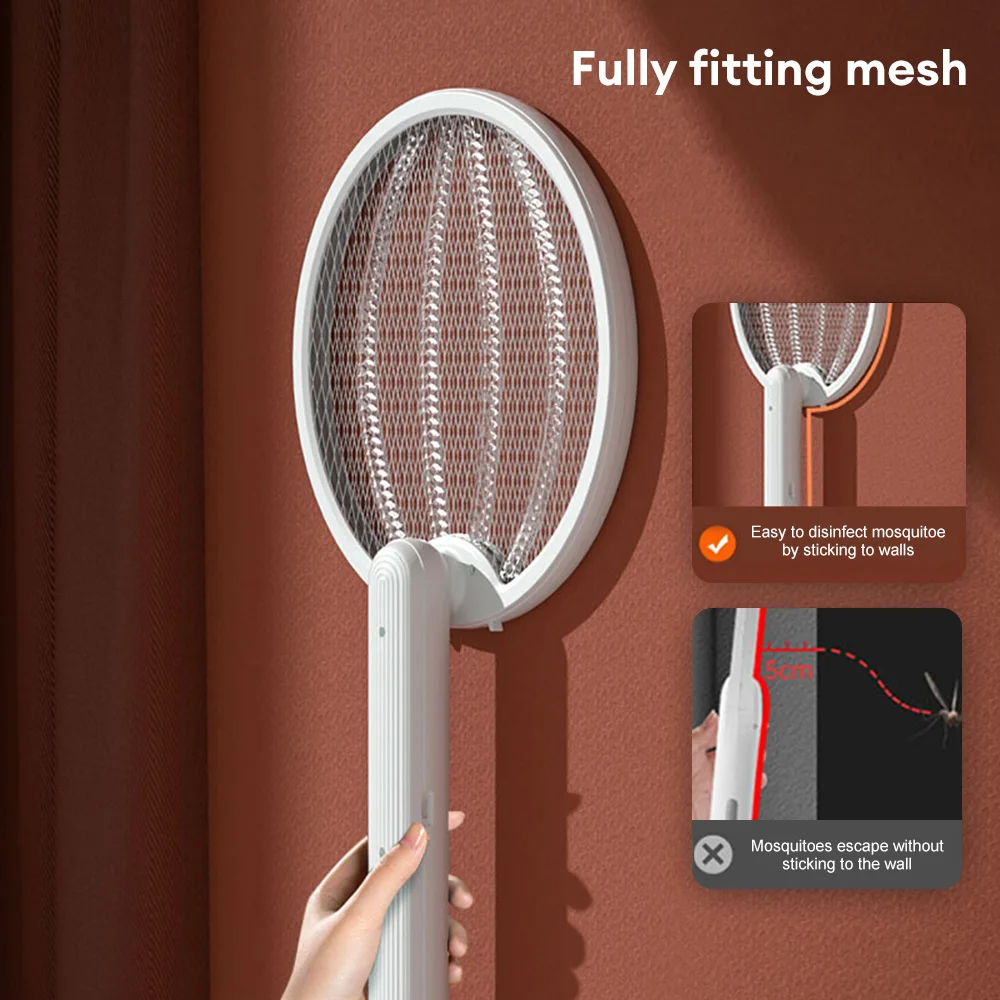 4 In 1 Electric Mosquito Racket Foldable USB Rechargeable Mosquito Lamp Light Wave Mosquito Lure Electric Insect Killer