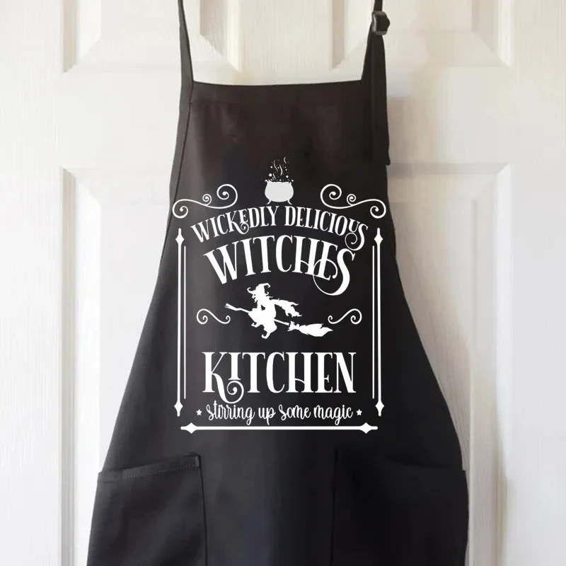 Wickedly Delicious Witches Kitchen Stirring Up Some Magic Apron Cooking Grilling BBQ happy Halloween eve party decoration Gift