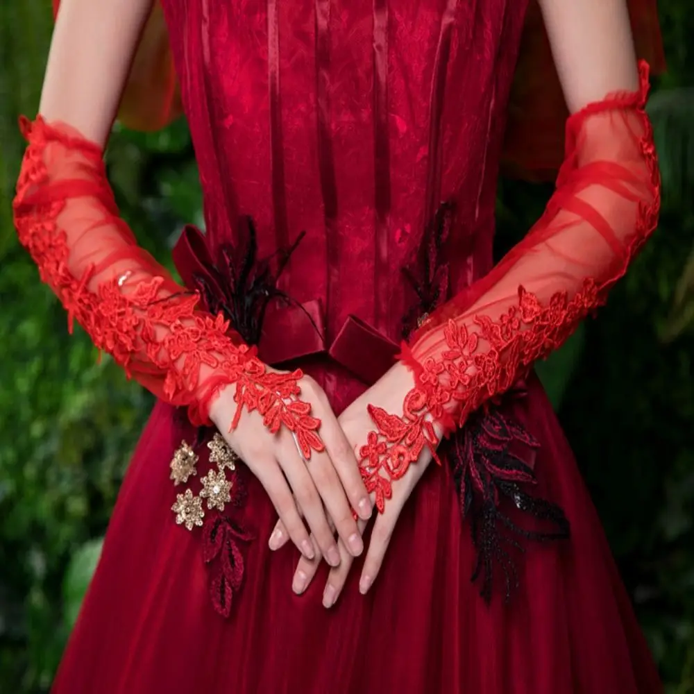 Party Clothing Accessories Stage Gloves Evening Party Gloves Wedding Bridal Gloves Events Activities Dress Long Finger Mittens