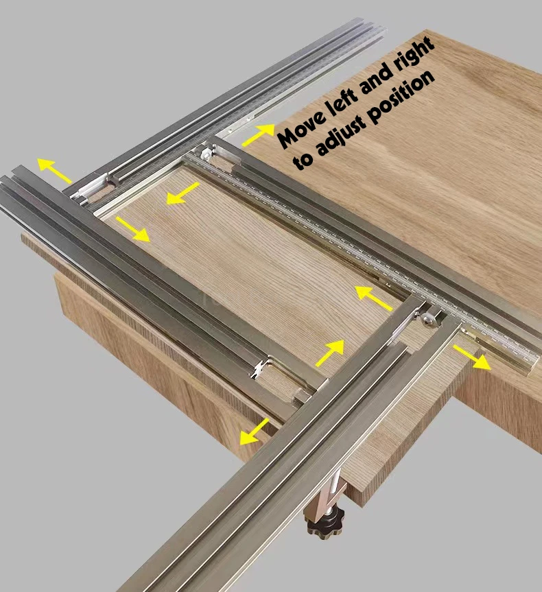 Houtbewerking Frezen Groef Graveren Geleiderail Routing Jig Frame Systeem Trimgeleider Verstelbare cirkelzaaggeleiderbeugel