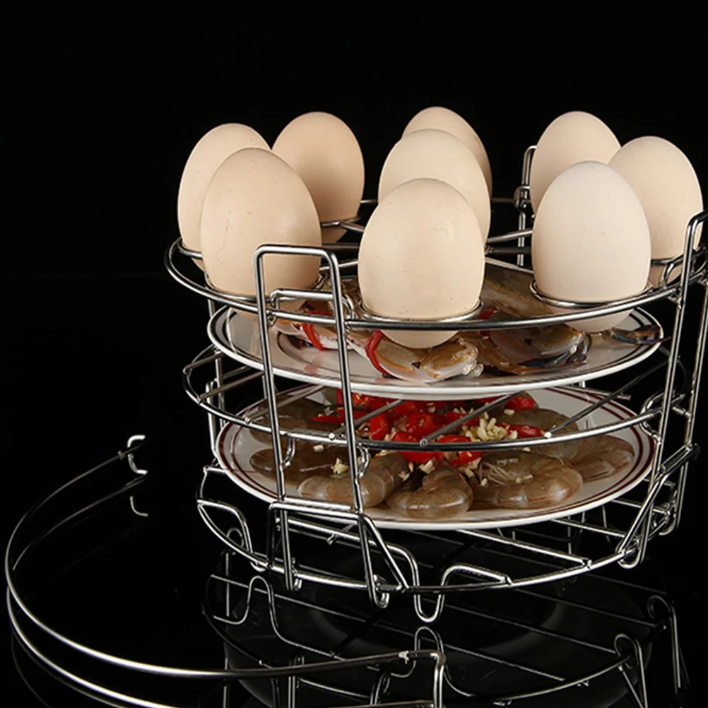 

304 Stainless Steel Steaming Rack Egg Holder For Hard Boiled Eggs Kitchen Cookware Steam Cooker Multi Use Stand Tamale