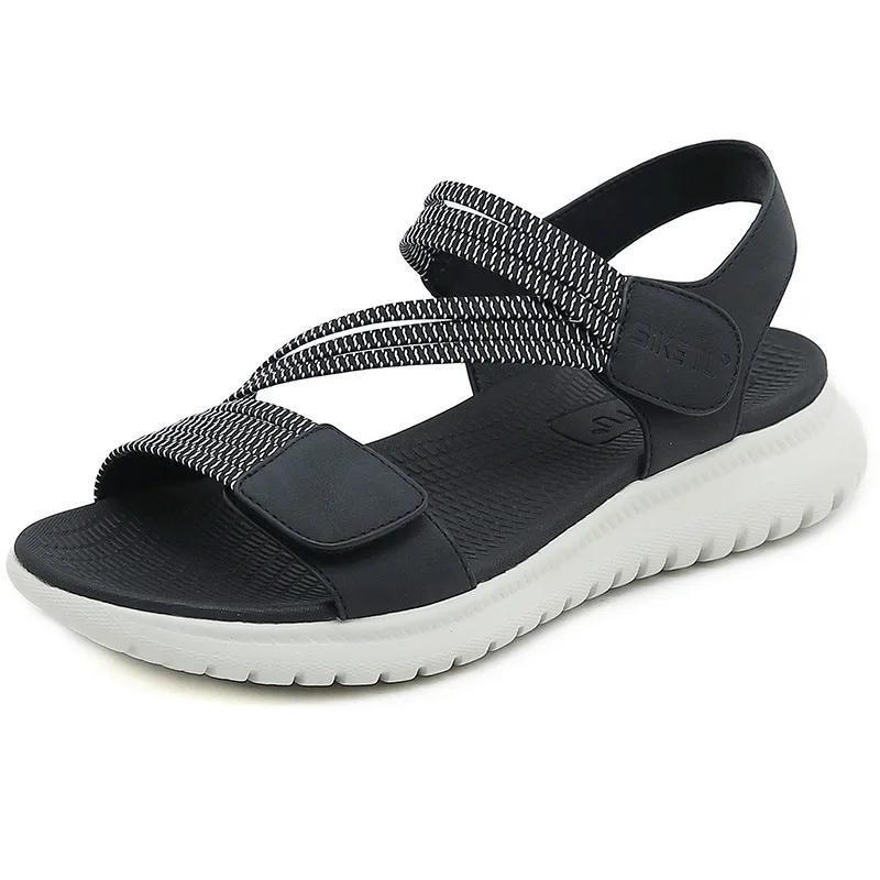 Women Summer Shoes Women's Casual Slip On Open Toe Walking Shoes Ladies Breathable Beach Flat Sandals Plus Size Shoes