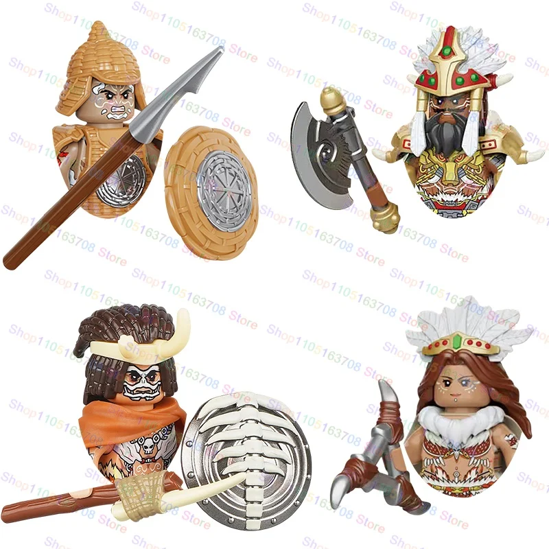 أنيمي الكرتون الممالك الثلاثة تساو شيوان تشيوان ليو باي شخصيات اللبنات اكسسوارات لعب الأطفال هدية الكريسماس