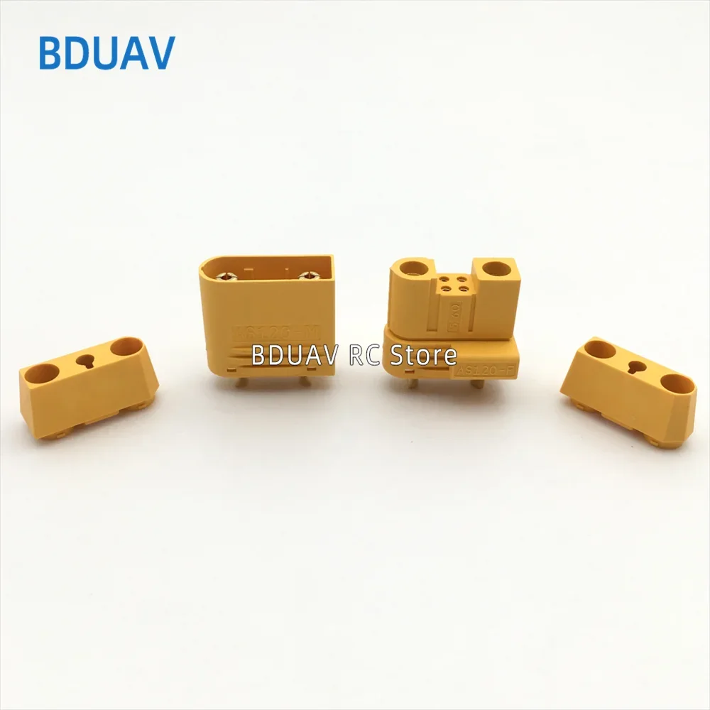 100PCS Amass AS120 Male Female Plug Connector Resistance Adapter Plug For RC Model FPV Racing Drone Lipo Battery Parts