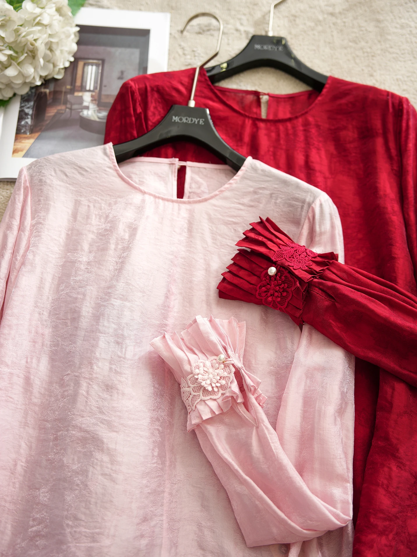 

Женская блузка Ele Long Sve с вышивкой бисером, прямого кроя, из искусственного волокна, дышащая, в китайском стиле, с цветочным принтом