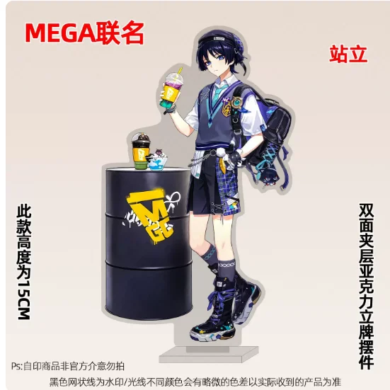 15cm Anime Genshin Impact wanderer Acrylic Double-Sided Stand Figure Model Plate Cosplay Collection Desktop Decor Gifts LX