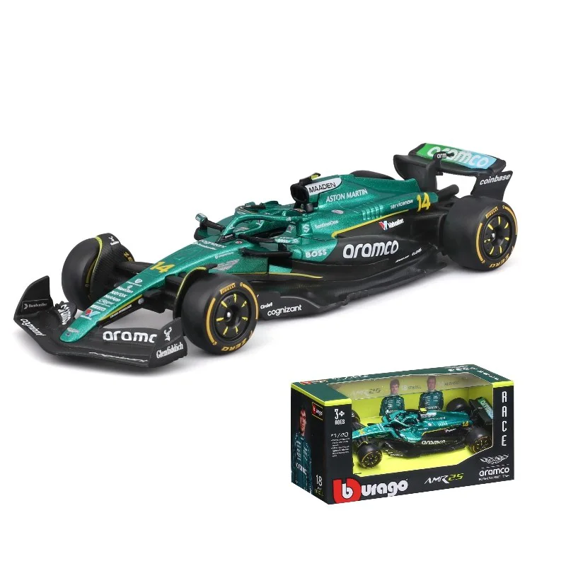 New In Stock 2025 Bburago F1 1:43 Aston Martin Amr25 Series Alloy