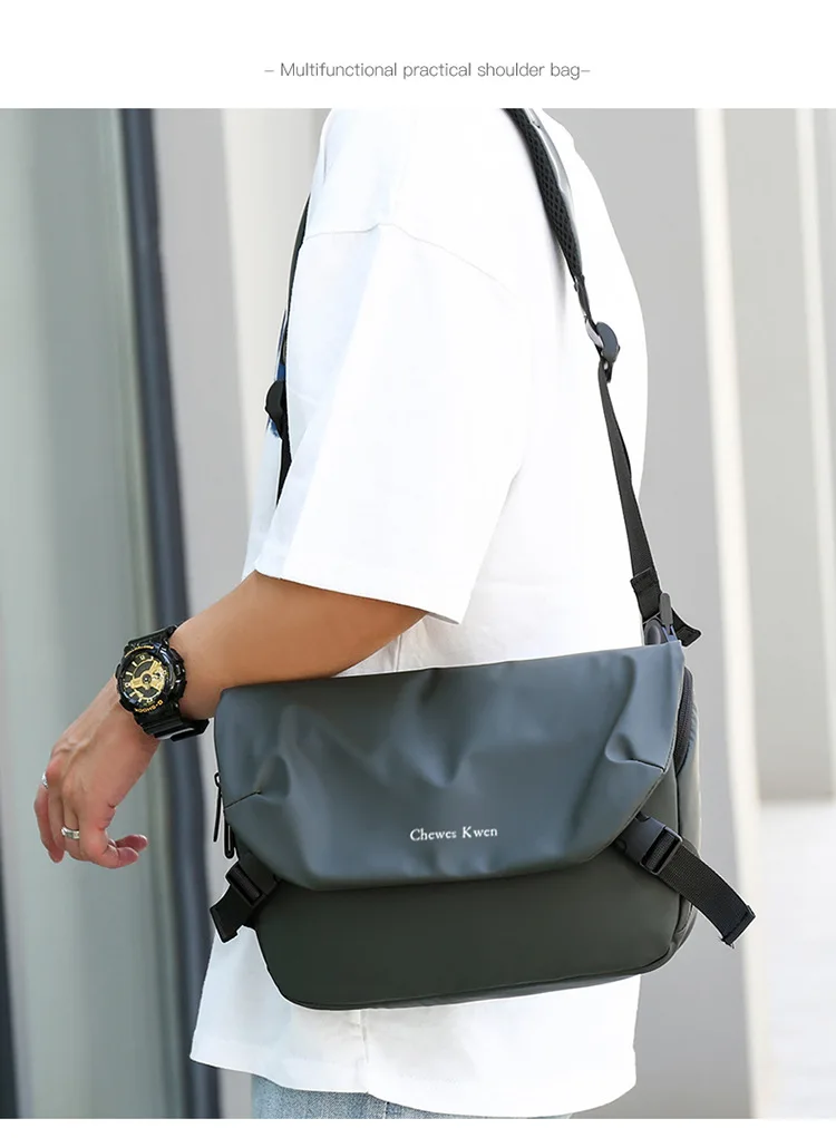 Men\'s Shoulder bag Large capacity chest bags fashion sports crossbody bag black messenger bags for ipad tablet pc backpack