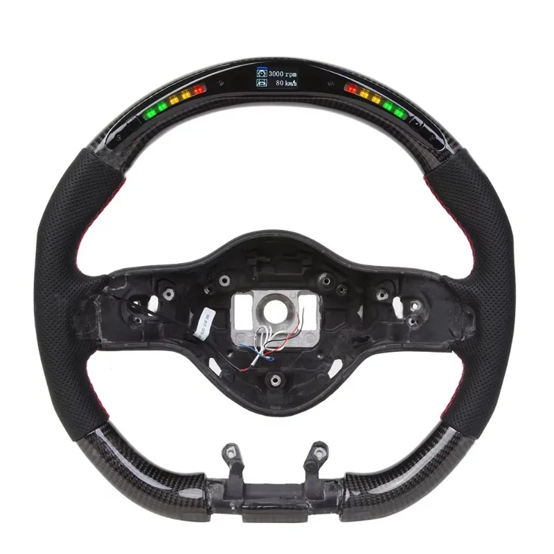 Smart LED Carbon Fiber Steering Wheel Luxury Business Car Mod Parts