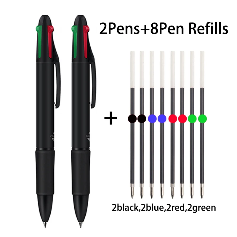 Mehrfarbiger Kugelschreiber 0,7 mm, einziehbarer Farbstift, 4-in-1-Tintenstift zum Zeichnen, Schreiben, für Büro und Schule, Studentenbedarf – Detail 6