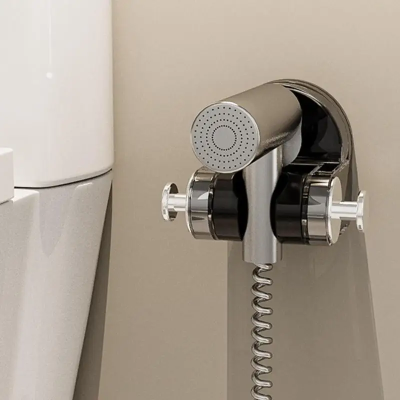 Suction Cup Shower Head Rack High Pressure Shower Head One-key Stop Water Toothbrushes Head Water Saving Shower Head With Filter