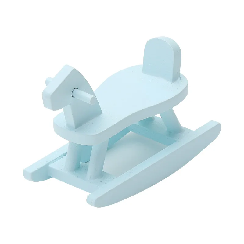 Miniature food play scene model dollhouse accessories, mini baby, little wooden horse, cute decorative items, simulation props - view 4