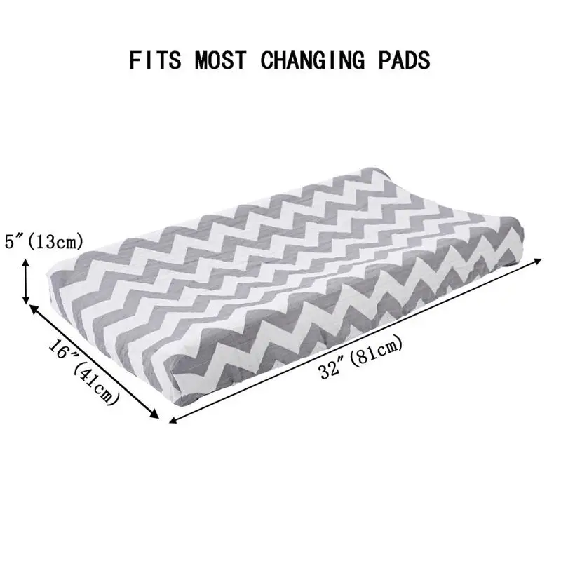 Baby Changing Pad Cover Stretch Breathable Cotton Soft Diaper Changing Table Covers & Pads Diaper Changing Mat Sheets Fit 32X 16