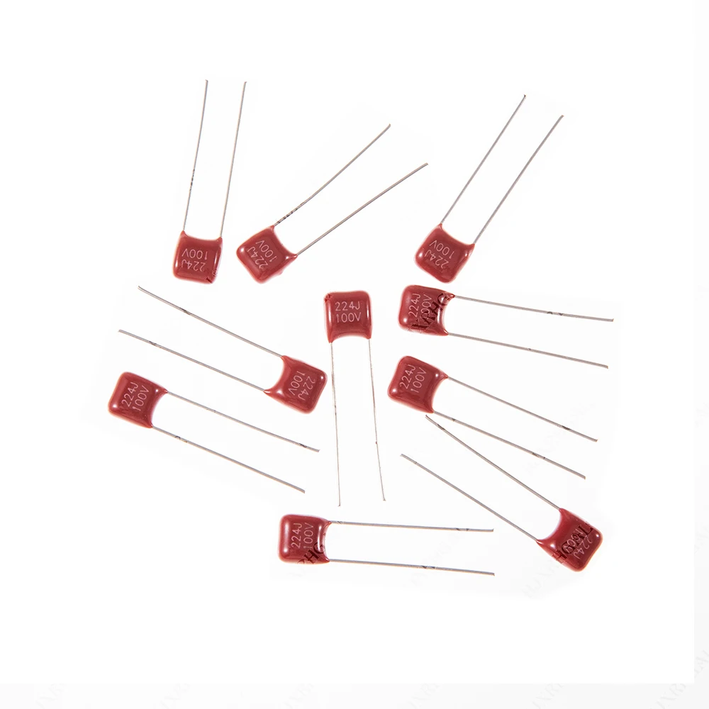 KIT 100PC=10value*10PCS Metallized Polyester Film Capacitors CBB Assortment Kit 100V 10nF ~ 470nF