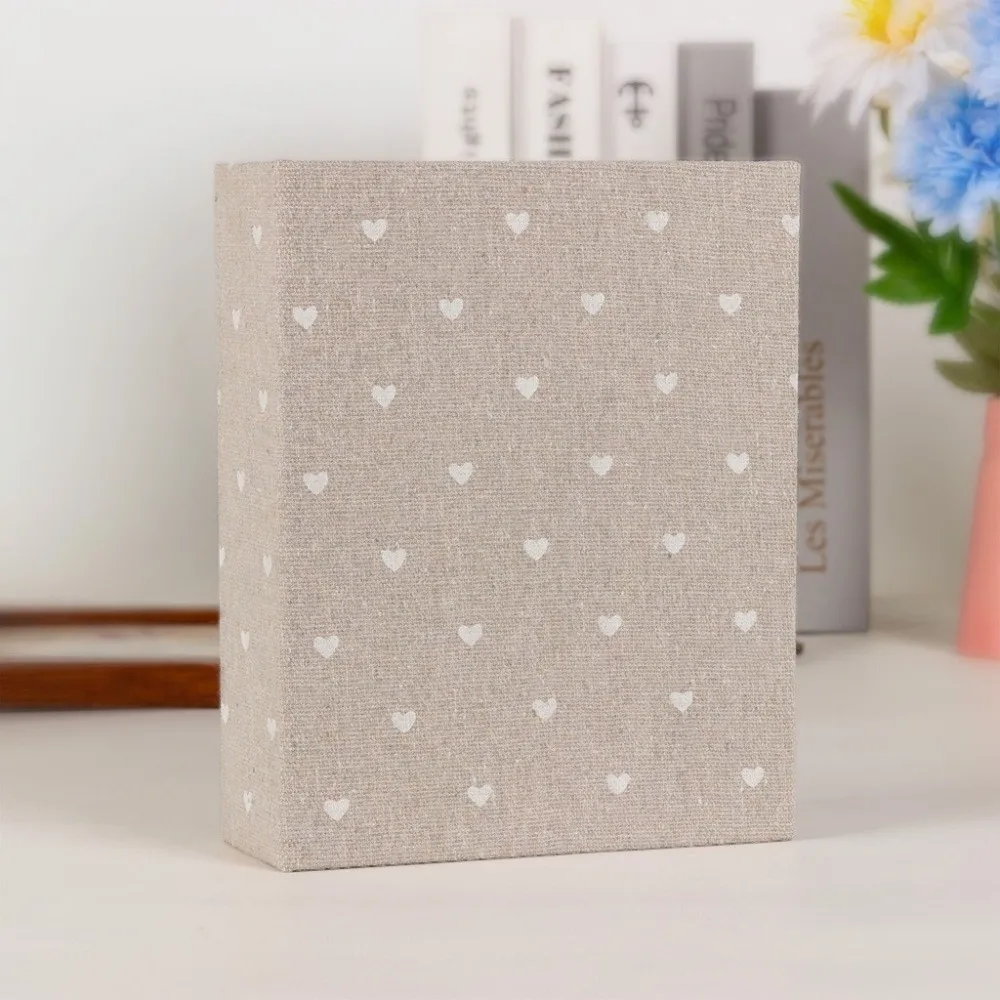 100 Pockets Photo Album 4x6 Photos Linen Cover Slip-in Picture Albums DIY Writable Small Scrapbook Album