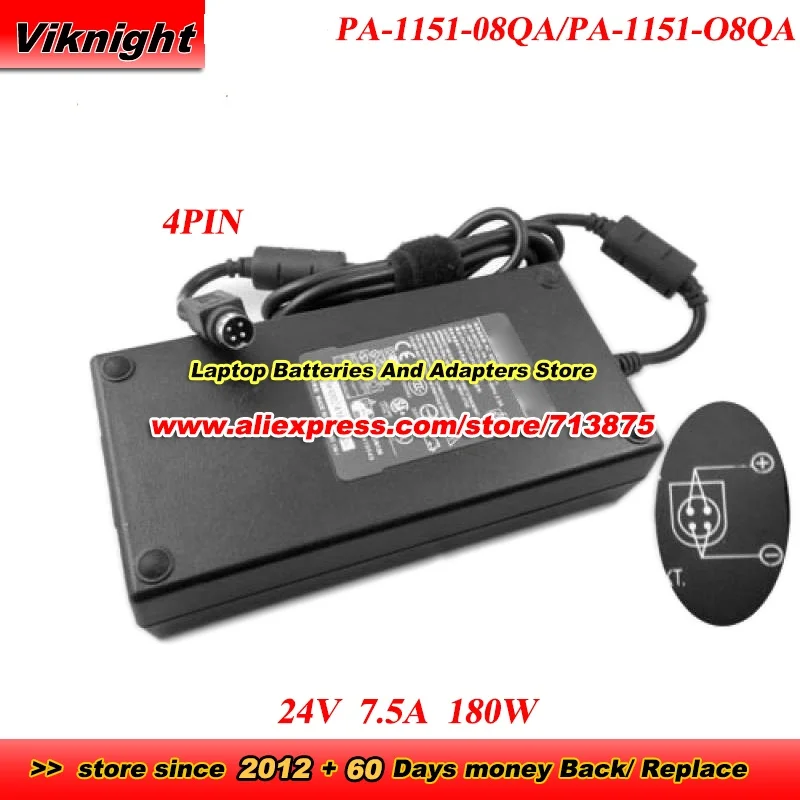 PA-1151-08QA PA-1151-O8QA AC Adapter 24V 7.5A 180W for Bathroom Mirror Tv Power Adapter 4PIN Charger