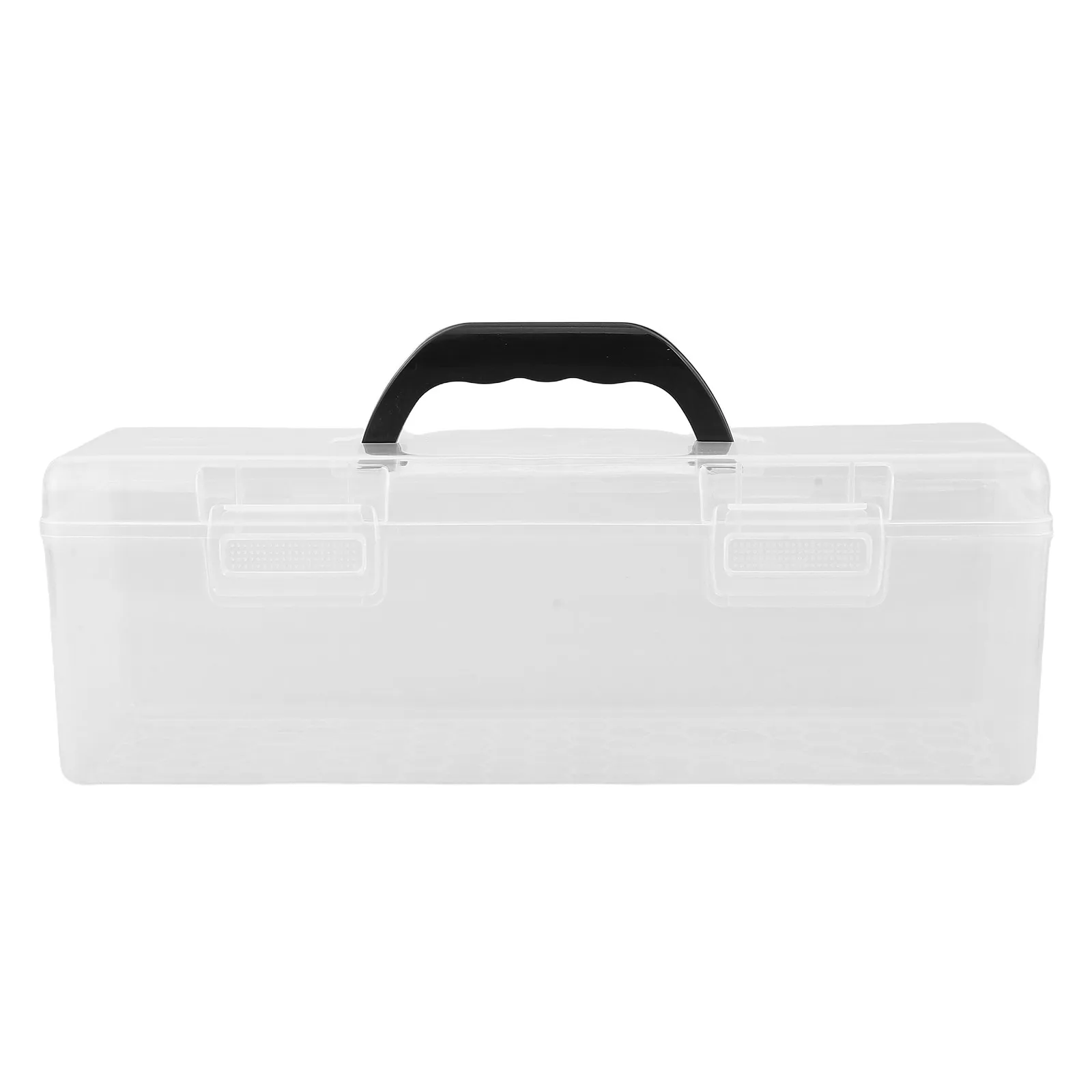 プラスチック製カード収納ボックス-透明な蓋と頑丈なハンドル付き-スナップロック式-プラスチック製コレクターカードオーガナイザー-スポーツカードに最適