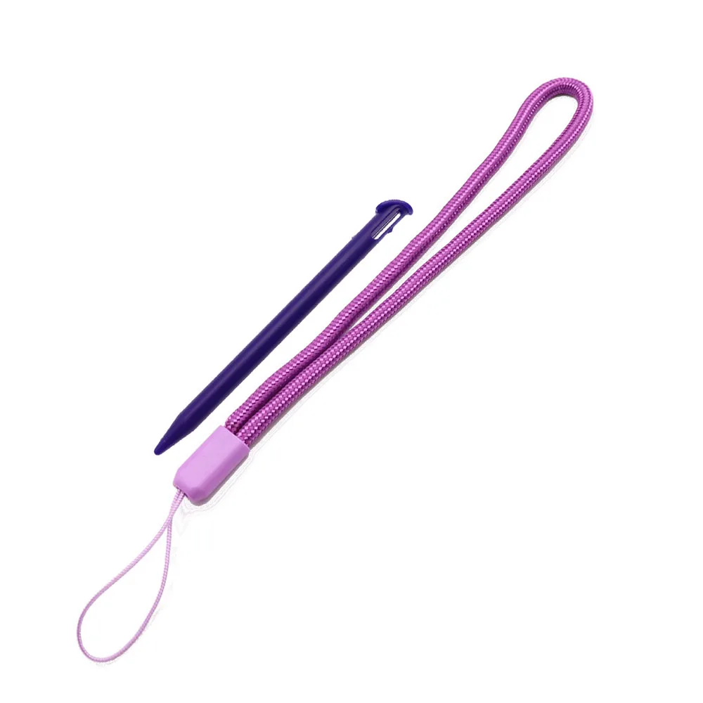 2 in 1 Multi-Color Plastic Touch Screen Pen Stylus Portable Pen Pencil Touchpen Set for New 3DS XL LL w/Hand Strap
