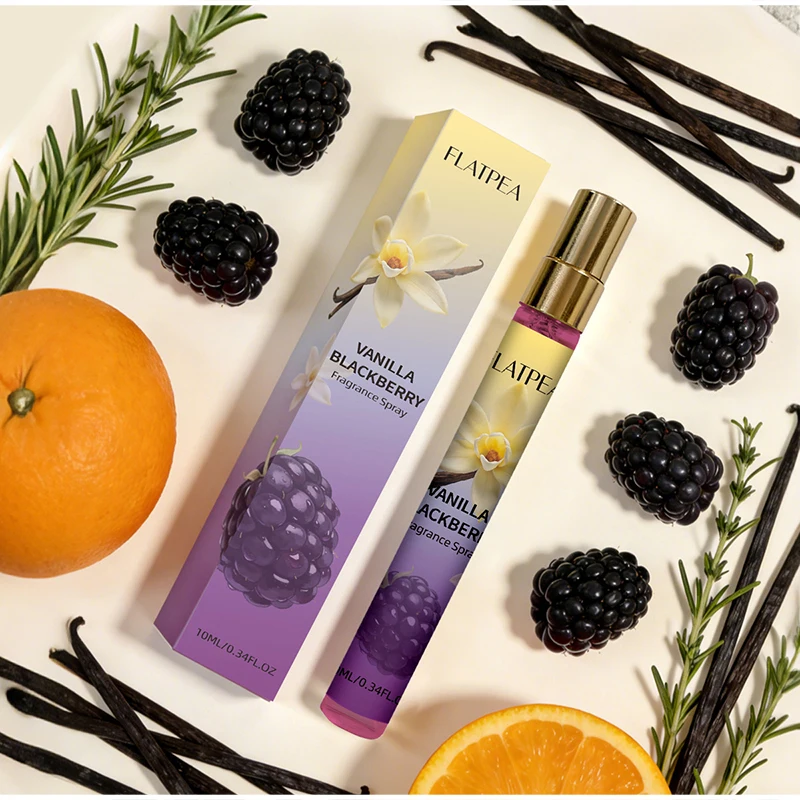 

Портативный парфюмированный спрей с ароматом ванили и ежевики, 10 мл, без спирта, стойкий, легкий, с нотами ягод и ванили, для тела