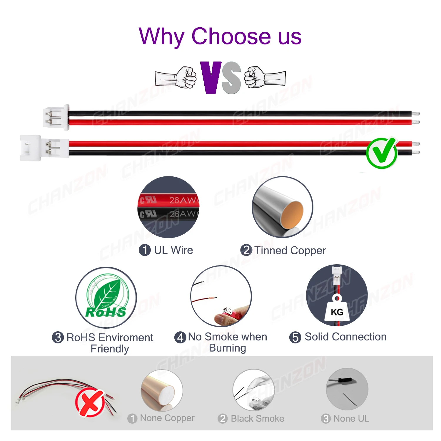 JST 1.25mm 26AWG Connector Cable for 2 Pin Adapter 1.25 mm 2Pin Micro Battery Male Female Connect Plug RC Extension Charger view 3