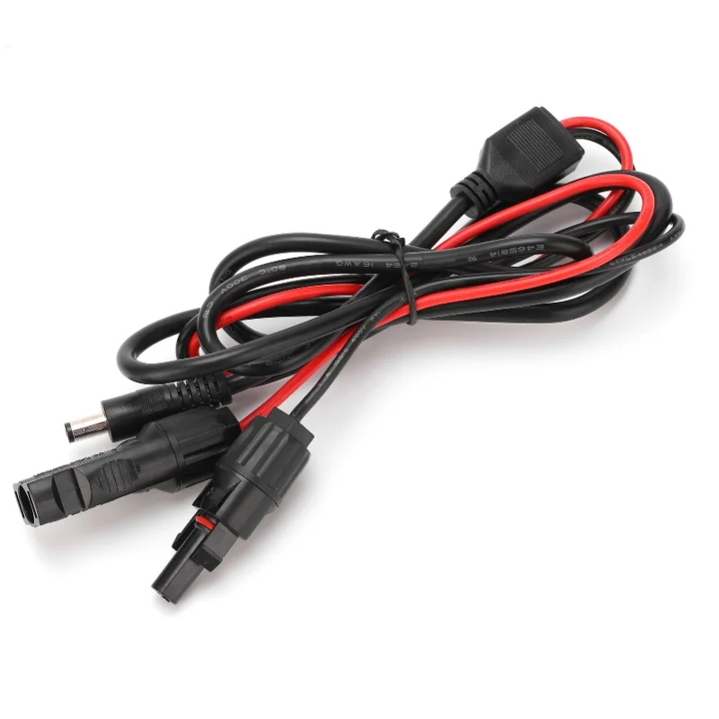 Solar Charge Cable Brass High Frequency DC5521 Power Cord For Electrical Appliances 300V