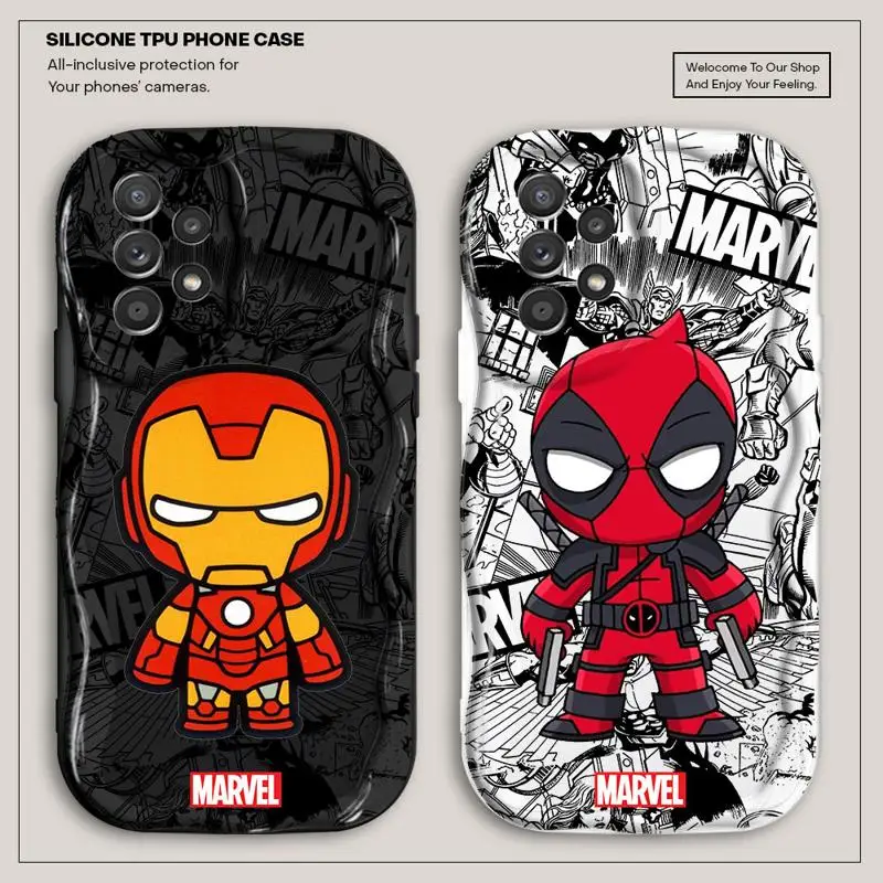 Marvel Ironman Deadpool Phone Case for Samsung Galaxy A20 A31 A04s A20s A50 A10 A05s A04e A71 A03 A21s A04 A51 A30 Soft Cover