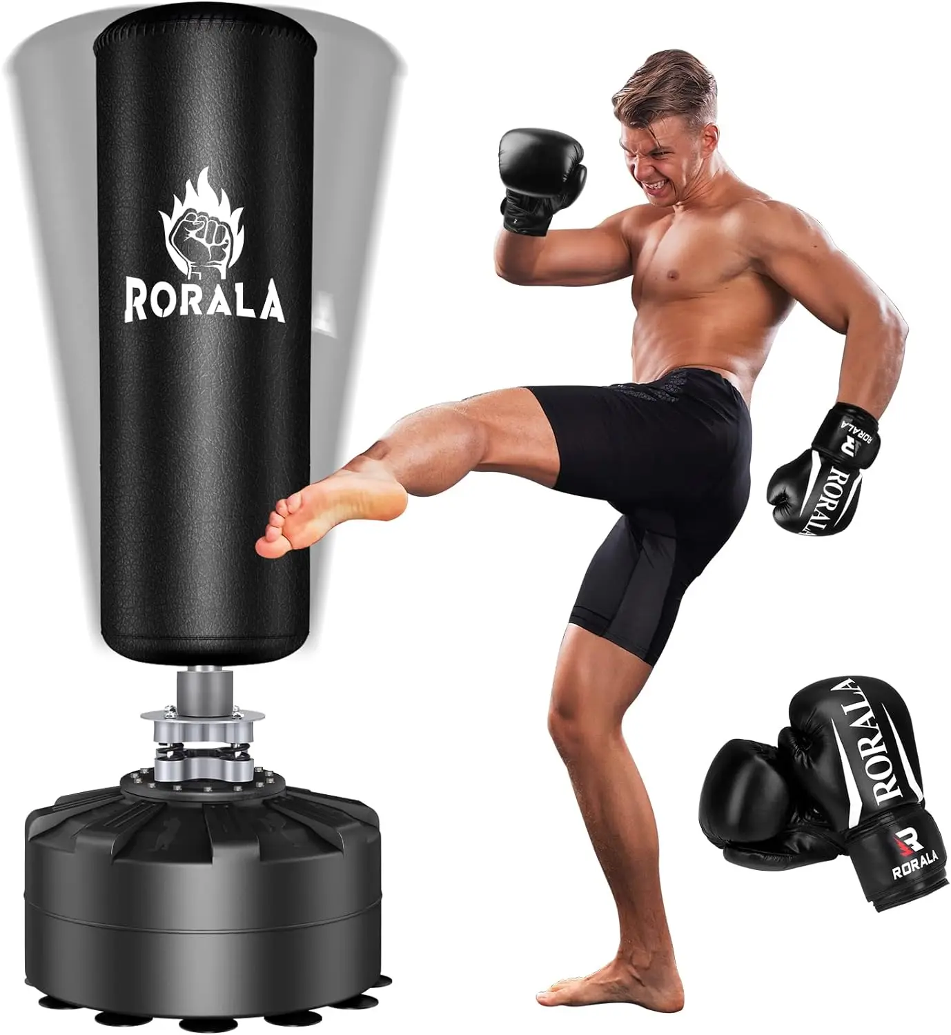 Punching Bag with Stand 70’’-203lbs, Freestanding Heavy Boxing Bag Including 12OZ Pro Gloves for Adult Youth