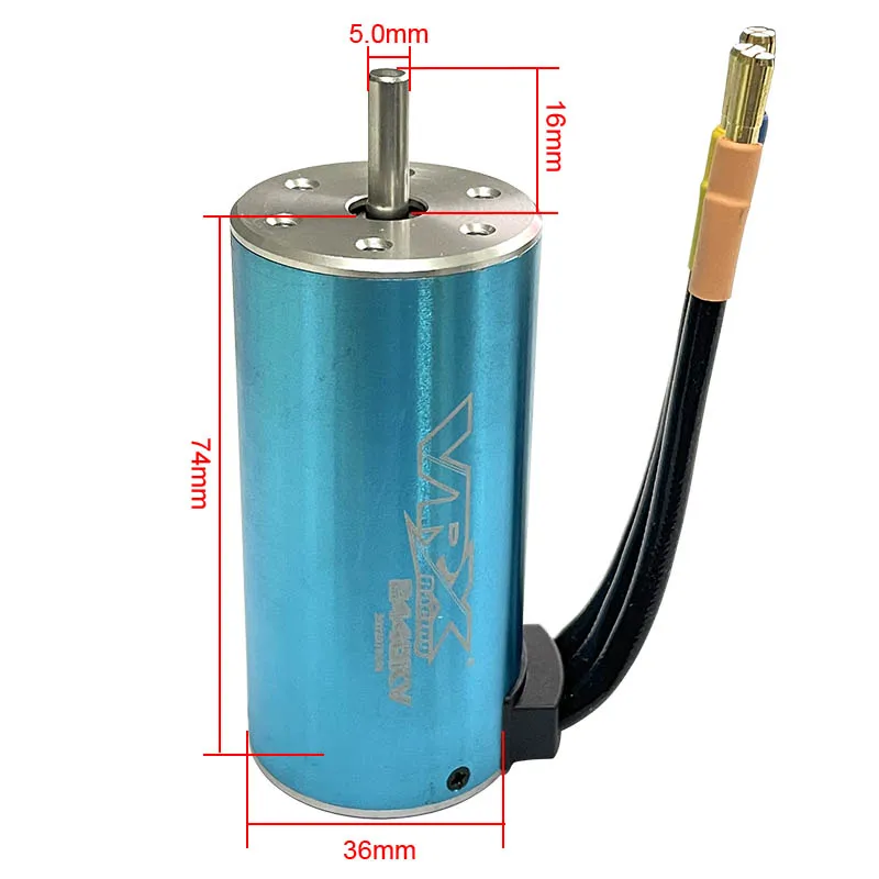 Waterproof 3674 2440KV Brushless Motor 5mm Shaft VRX 85273 Electric Accessory for 1/10 1/8 RC Car Monster Truck Buggy