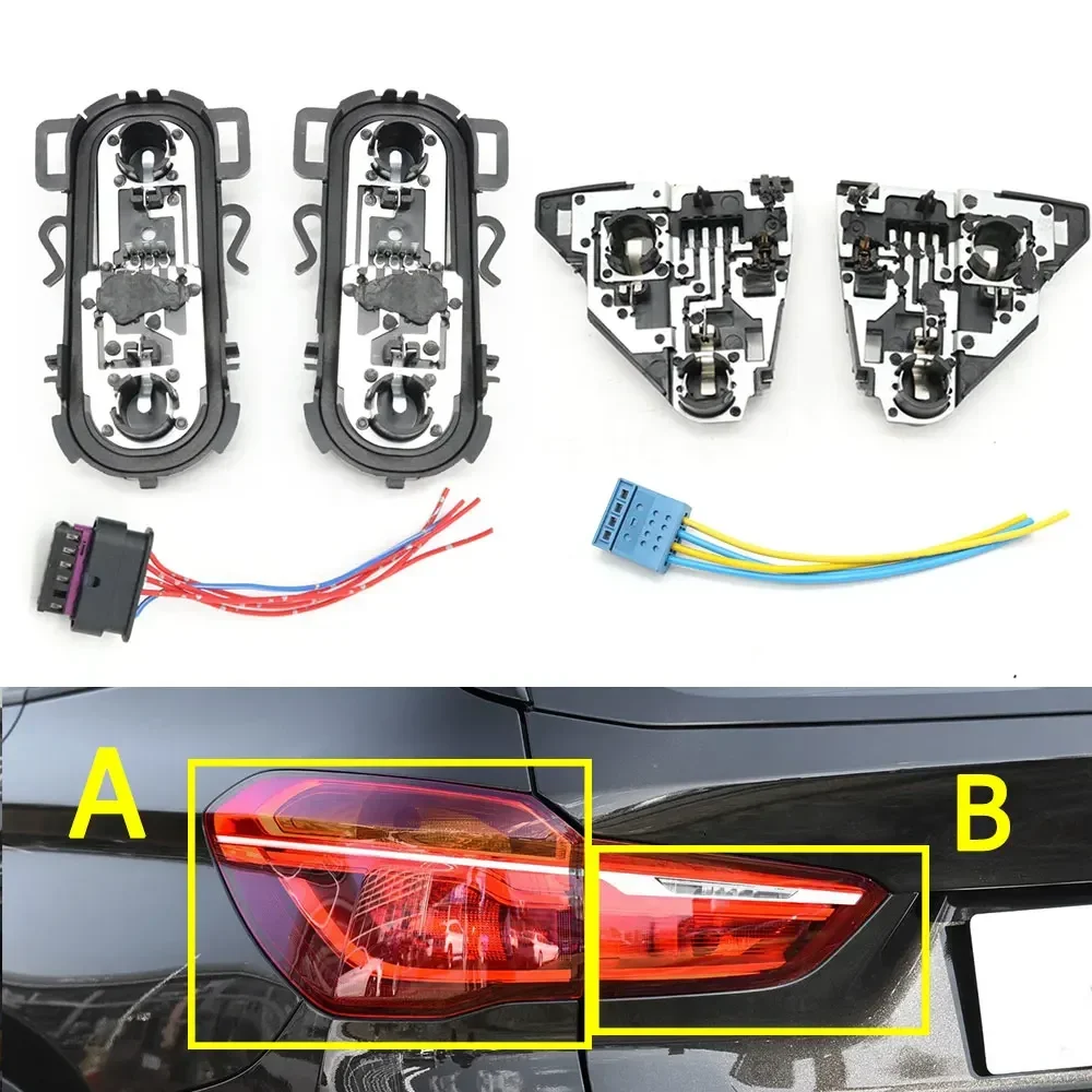 

Car Tail Light Bulb Plug Holder Board Rear Break Lamp Socket Connector With Plug For BMW X1 F48 F49 2016 2017 2018 2019