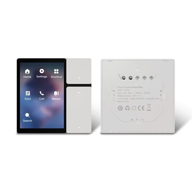 3.5inch Control Panel WiFi Intelligent Scene Wall Switches with Touch Central Control Panel 3-Gang Relays Switches