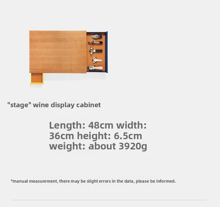 Cherry wood wine display cabinet, wine tasting set, wine opener, pour device