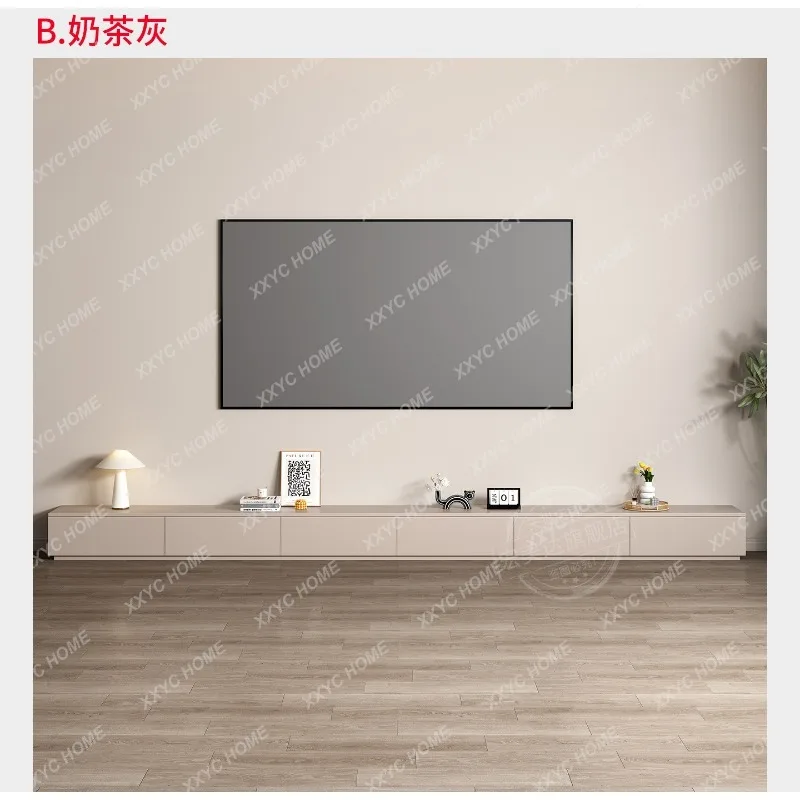 Solid wood TV cabinet Modern simple size apartment floor cabinet Light luxury advanced floor cabinet