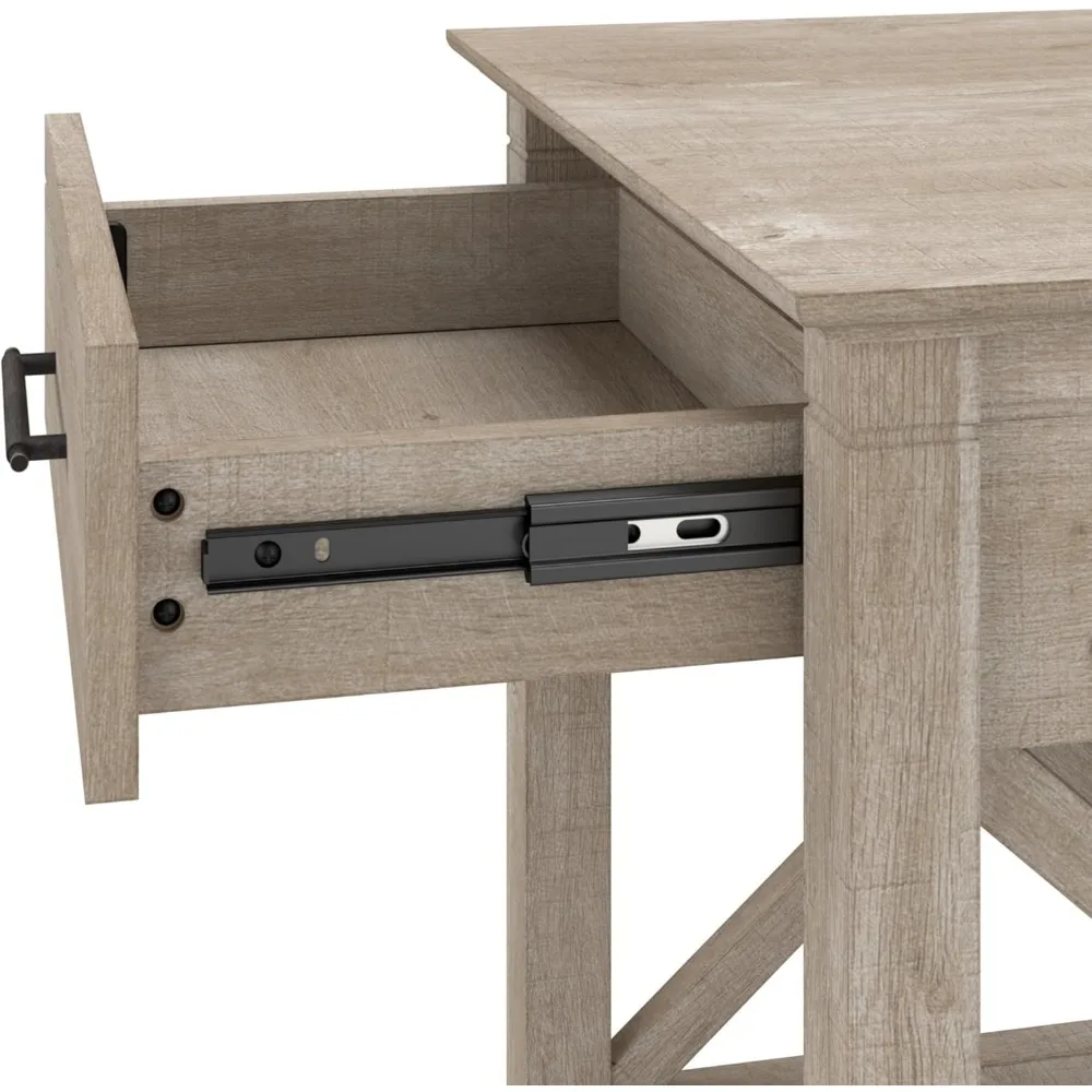 Bush Furniture Key West salontafel met opbergruimte in gewassen grijs
