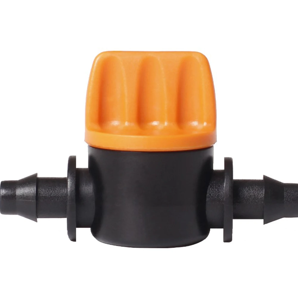 

10 PCS ABS Plastic +PVC 4/7MM Micro 4/7MM Hose Garden Irrigation Barbed Water Flow Control Valve Drip Irrigation Fittings