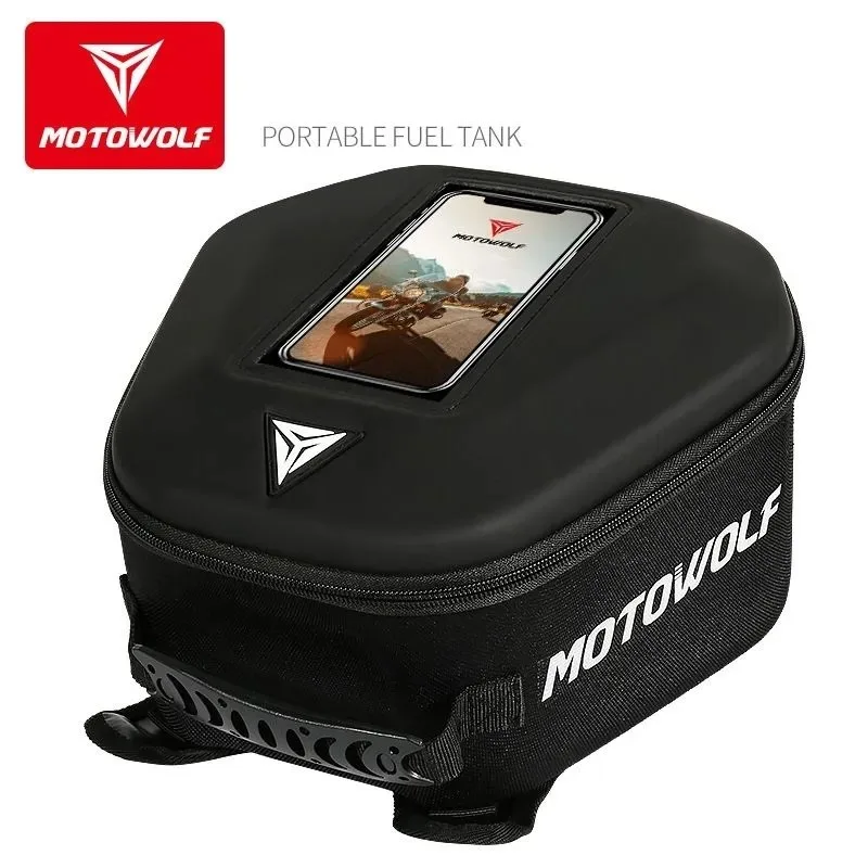 Motowolf Motorcycle Tank Bag Waterproof Large Capacity Motorcycle Bag Big Screen For Phone / GPS Magnetic Saddle Bag Navigation