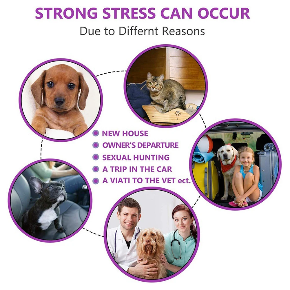 Beruhigendes Pheromon-Halsband für Hunde, lindert Angst und Stress, verstellbar, entspannend, bequemes Halsband, Breakaway-Design für Haustiere – Detail 5