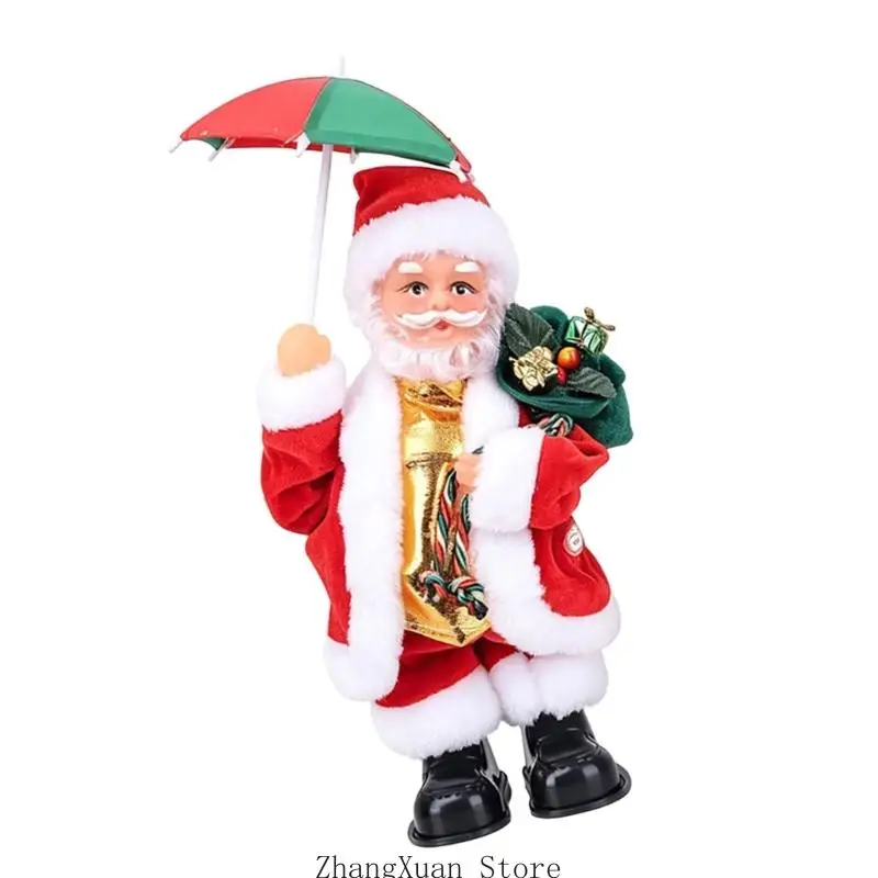 Animierte Weihnachtsmannfigur für Schreibtische, Regale und Theken 3XUF – Detail 3
