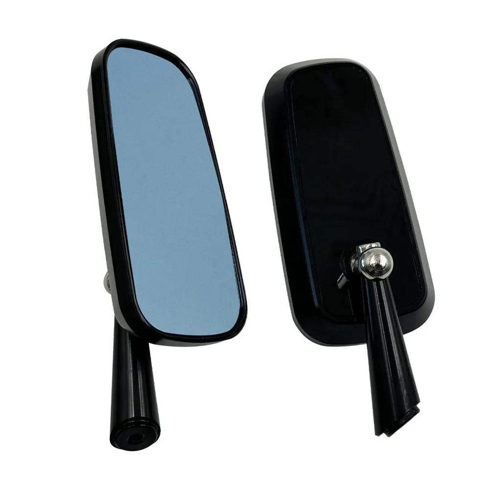 

Motorcycle Customization Black Motorcycle Rearview Mirror Rectangular Shape Rearview Mirror 360 Rotatable Design