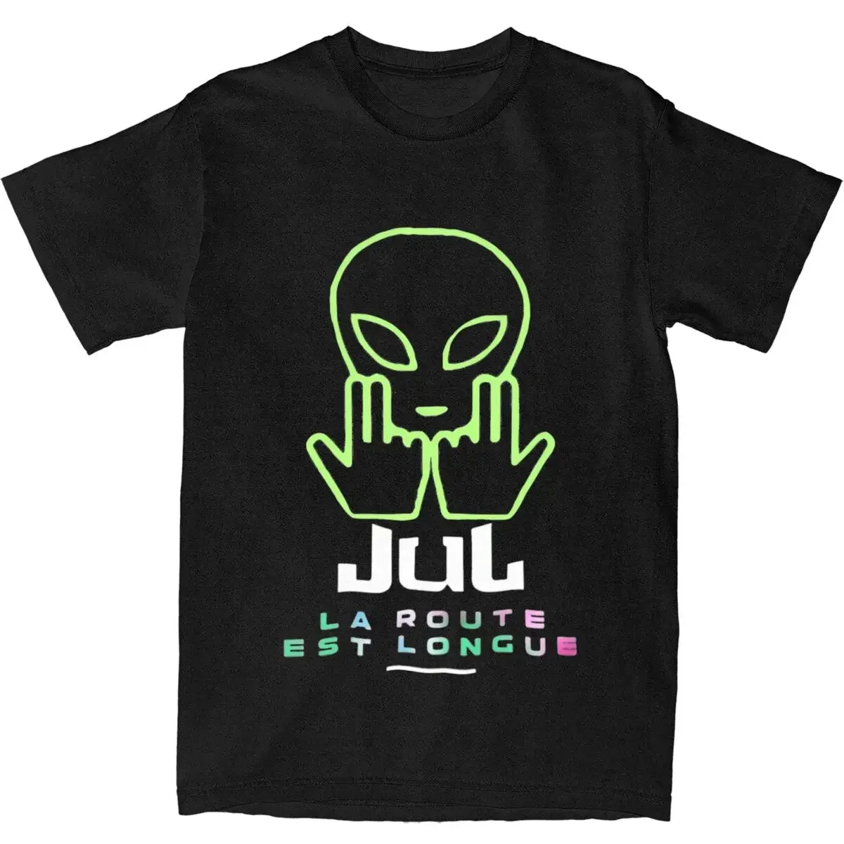 Trendy Cool Summer Tee Shirt Couple T Shirt The Road Is Long Jul Ufo Music Album Cover T-Shirts Y2K Funny Cotton Clothing Gift