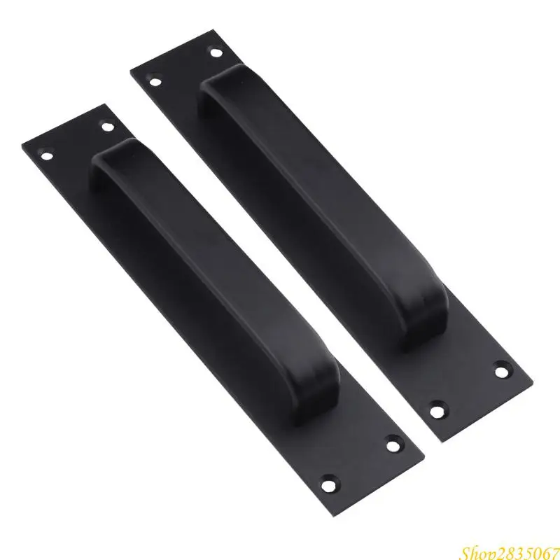 Elegant สีดำเลื่อนประตู 2 แพ็คอลูมิเนียมตู้ฮาร์ดแวร์ความยาว 7.9 นิ้วสำหรับตกแต่งบ้านส่วนใหญ่ 831F