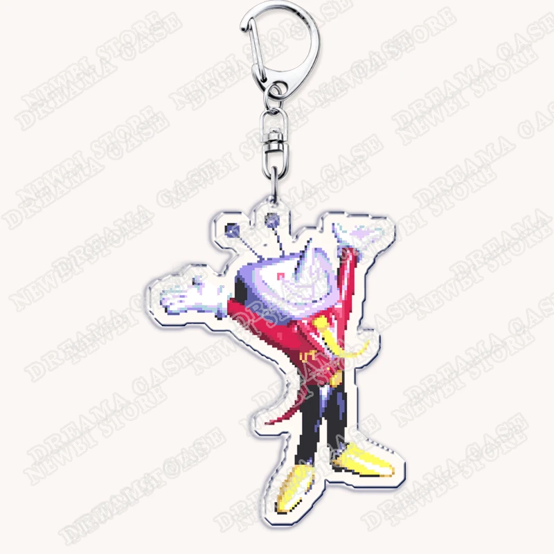 Popular Game Deltarune Spamton Tenna Baby Meme Keychains for Accessories Bag Key Chain Ring Fans Gifts Gamer Friends Keyrings