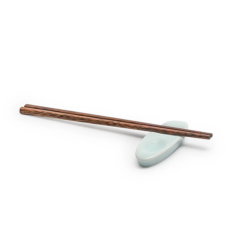 

4Pcs Blue-Glazed Ceramic Chopstick Holder Rest Spoon Fork Stand Hotel Restaurant Chopstick Rest Spoon Holder
