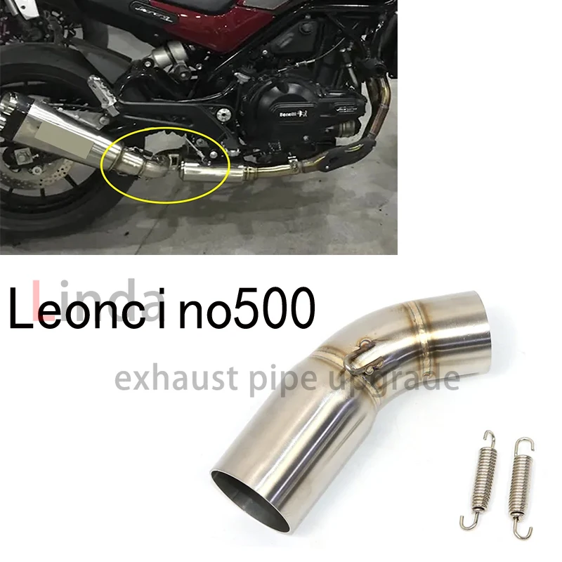 

For Benelli Leoncino 500 Motorcycle Racing Exhaust System Exhaust Pipe Modified Stainless Steel Middle Link Pipe