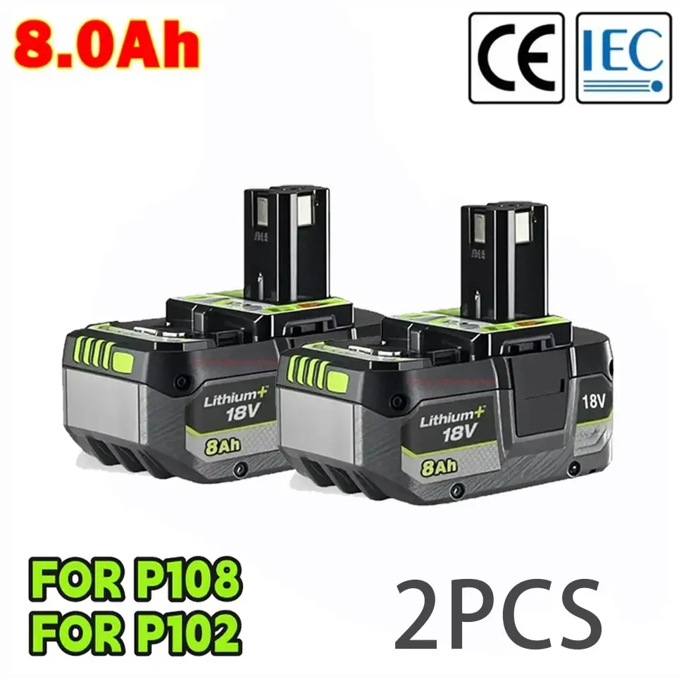 Voor RYOBI 18V ONE+hoogwaardige lithiumbatterij met lage zelfontlading, geschikt voor alle gereedschappen P104 P107 P108 RB18L50 RB18L20